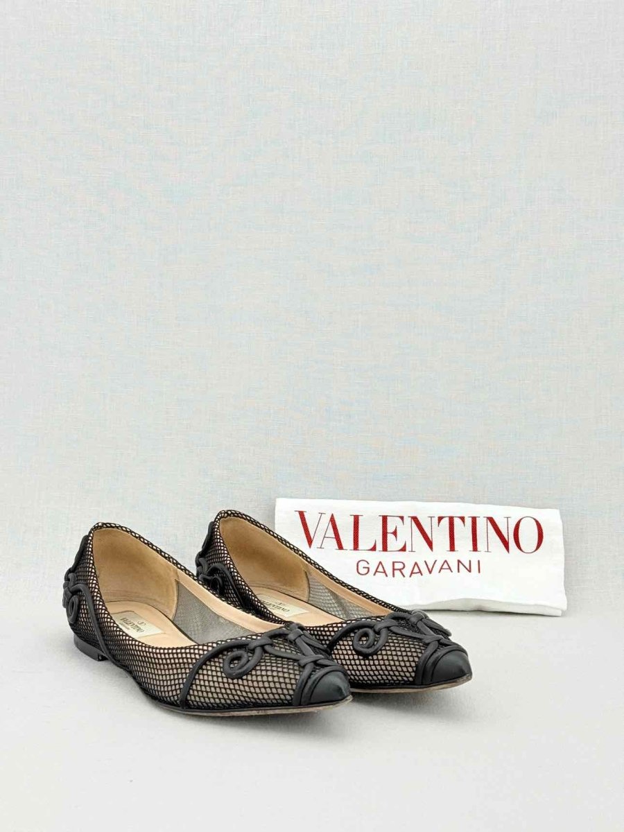 Pre - loved VALENTINO GARAVANI Black Size EU 36 Flat Shoes at Reems Closet