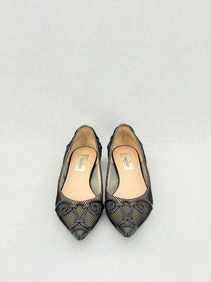 Pre - loved VALENTINO GARAVANI Black Size EU 36 Flat Shoes at Reems Closet