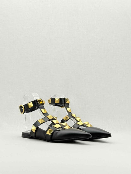 Pre-loved VALENTINO GARAVANI Black Size EU 39.5 Flats at Reems Closet