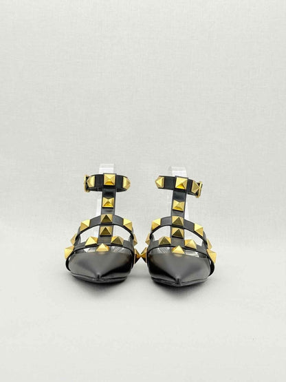 Pre-loved VALENTINO GARAVANI Black Size EU 39.5 Flats at Reems Closet