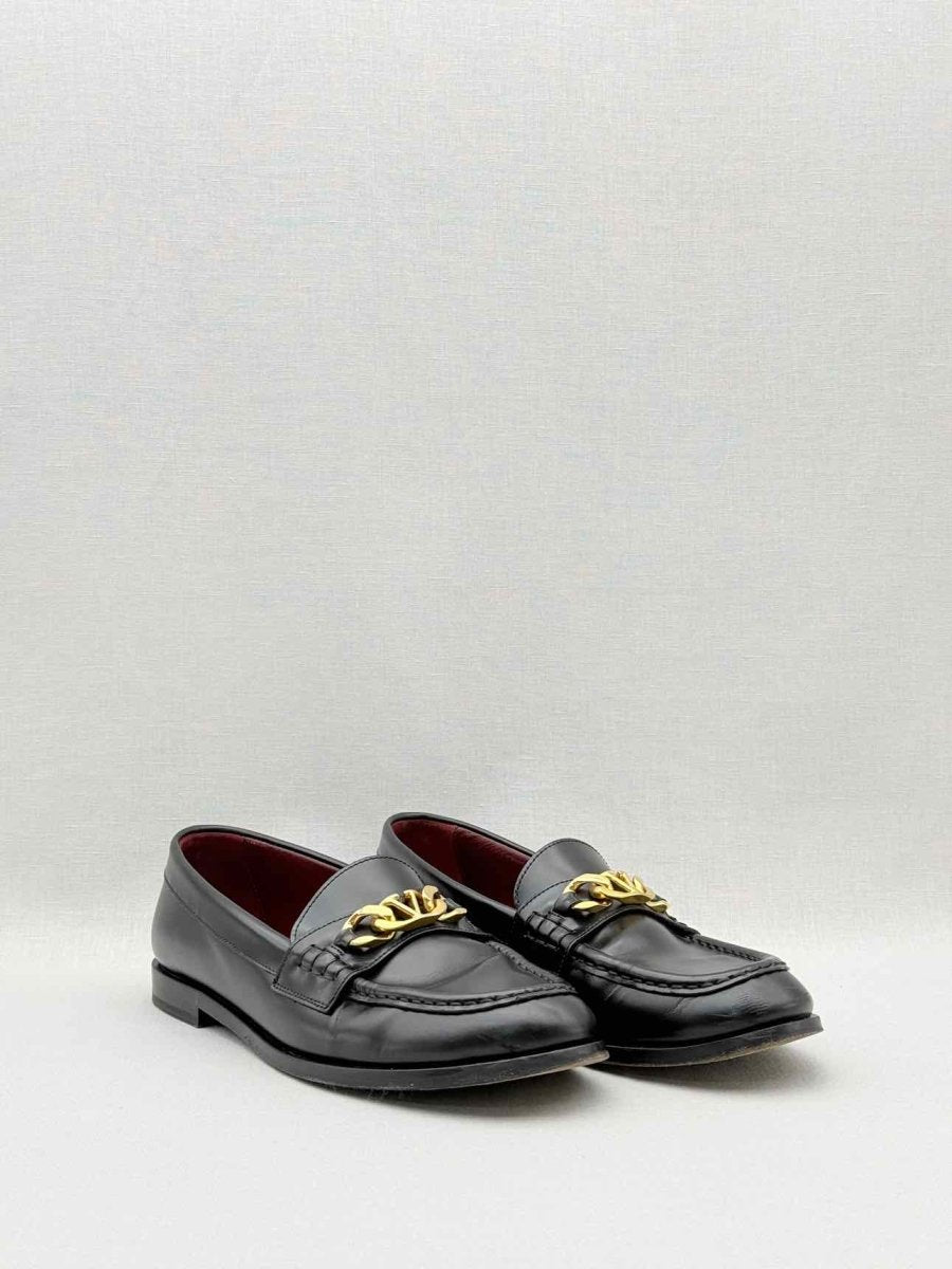 Pre - loved VALENTINO GARAVANI Black Size EU 39.5 Loafers at Reems Closet