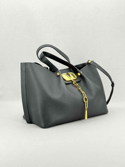 Pre - loved VALENTINO GARAVANI Black Top Handle at Reems Closet