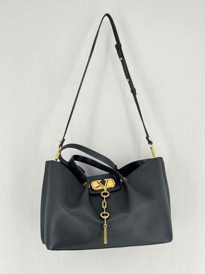 Pre - loved VALENTINO GARAVANI Black Top Handle at Reems Closet