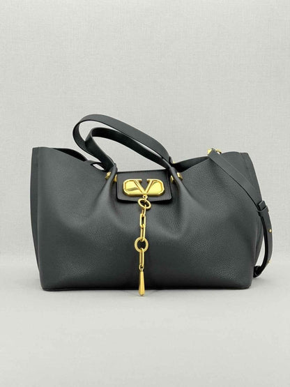 Pre - loved VALENTINO GARAVANI Black Top Handle at Reems Closet