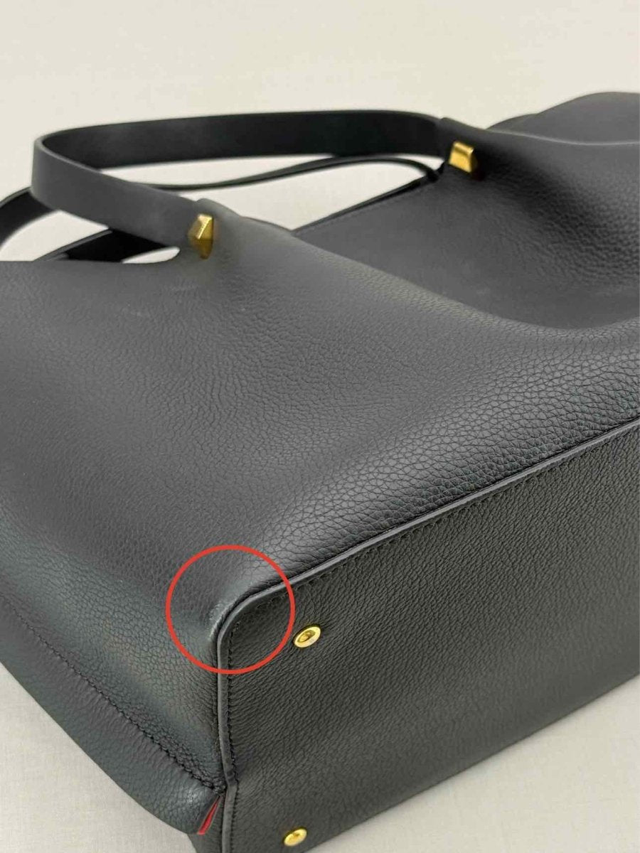 Pre - loved VALENTINO GARAVANI Black Top Handle at Reems Closet