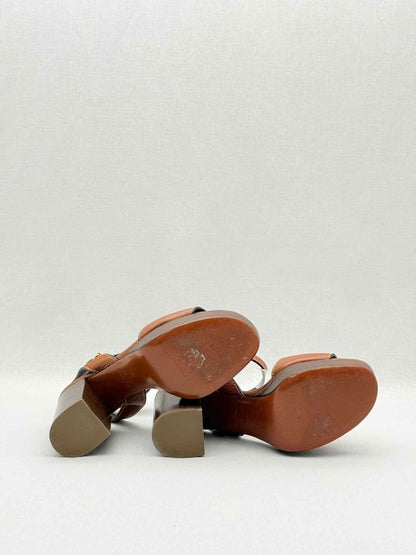 Pre - loved VALENTINO GARAVANI Brown Size EU 37 Platform Sandals at Reems Closet