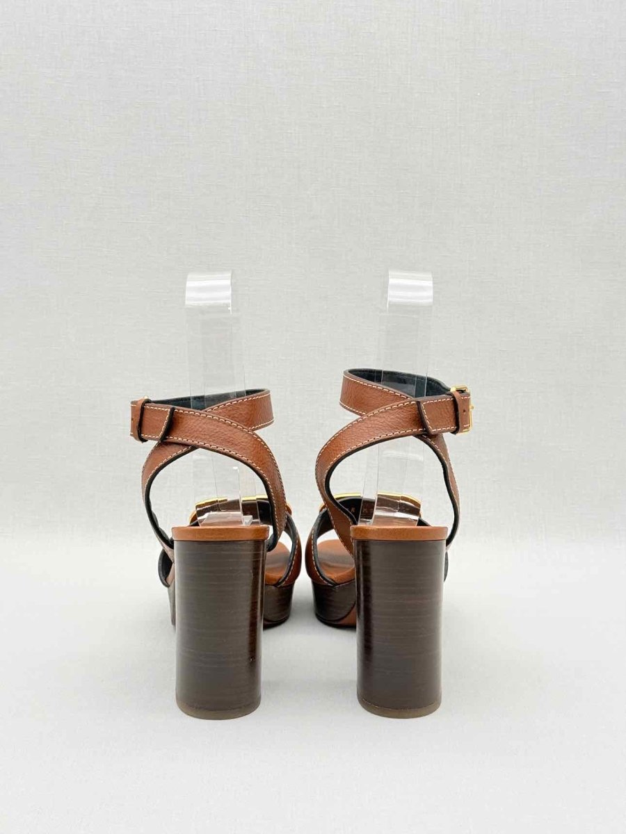 Pre - loved VALENTINO GARAVANI Brown Size EU 37 Platform Sandals at Reems Closet