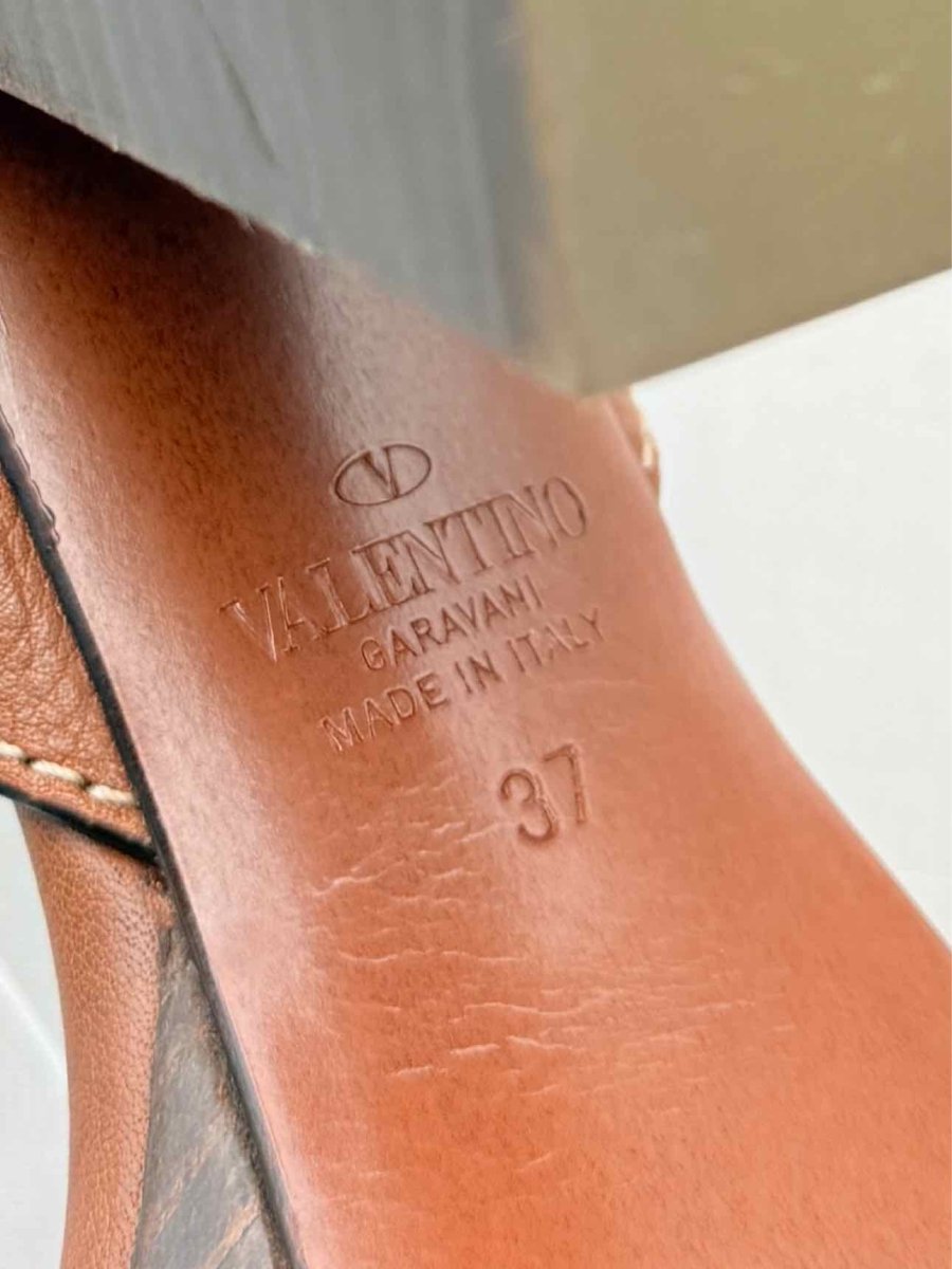 Pre - loved VALENTINO GARAVANI Brown Size EU 37 Platform Sandals at Reems Closet