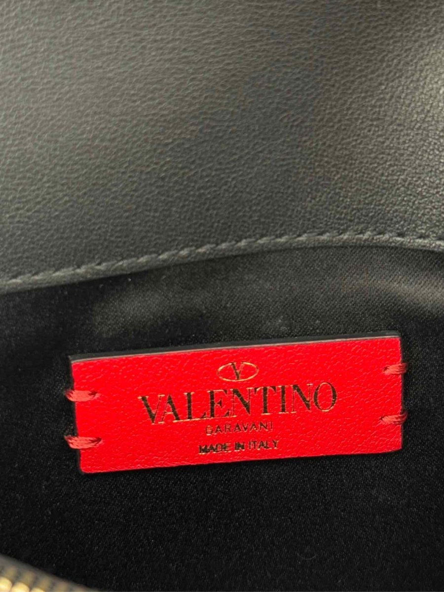 Pre - loved VALENTINO GARAVANI Escape V - logo Black Crossbody at Reems Closet