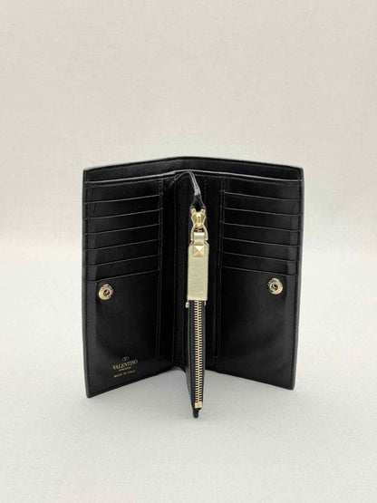 Pre - loved VALENTINO GARAVANI Gold Compact Wallet at Reems Closet