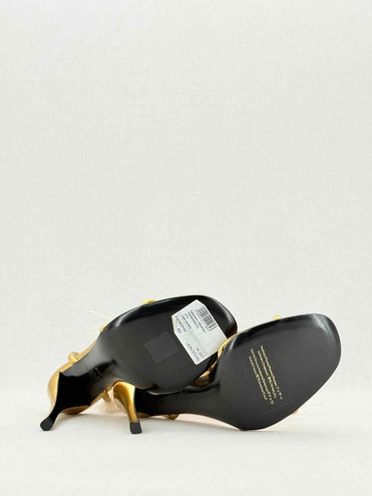 Pre - loved VALENTINO GARAVANI Gold Size EU 38.5 Heeled Sandals at Reems Closet
