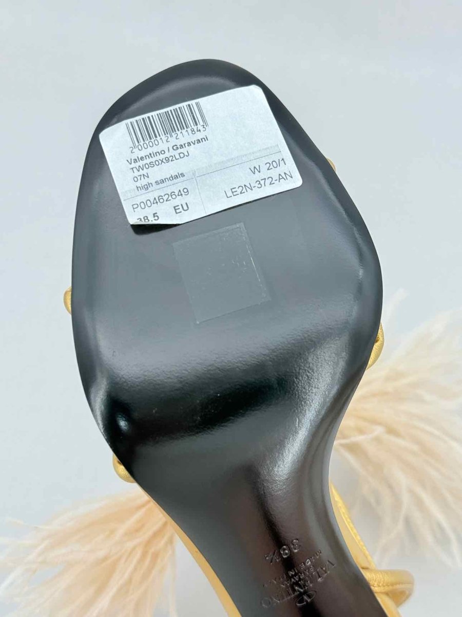 Pre - loved VALENTINO GARAVANI Gold Size EU 38.5 Heeled Sandals at Reems Closet