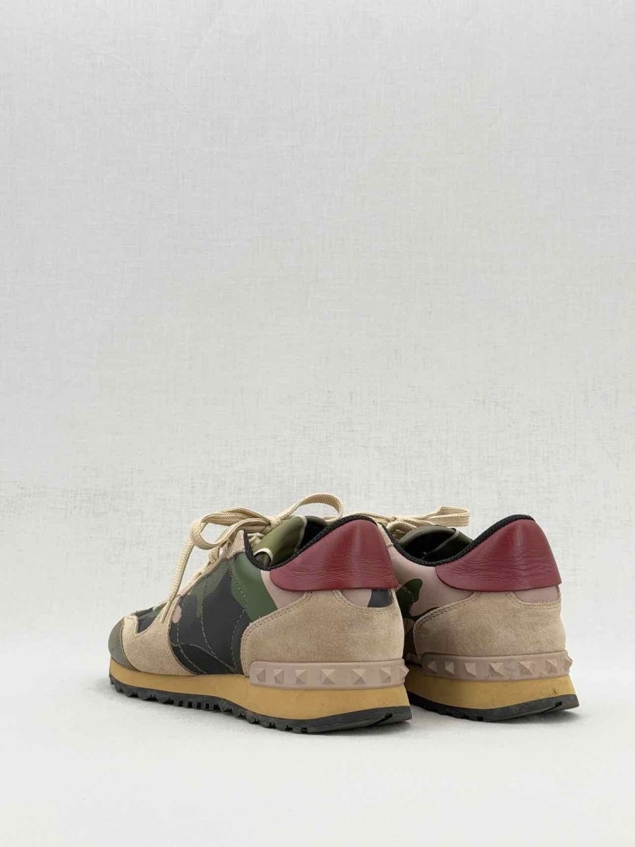 Pre - loved VALENTINO GARAVANI Khaki & Beige Size EU 37.5 Sneakers at Reems Closet