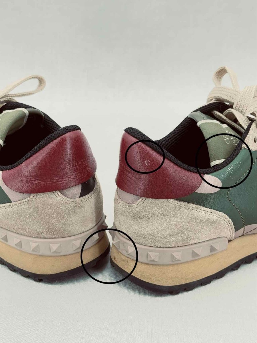Pre - loved VALENTINO GARAVANI Khaki & Beige Size EU 37.5 Sneakers at Reems Closet