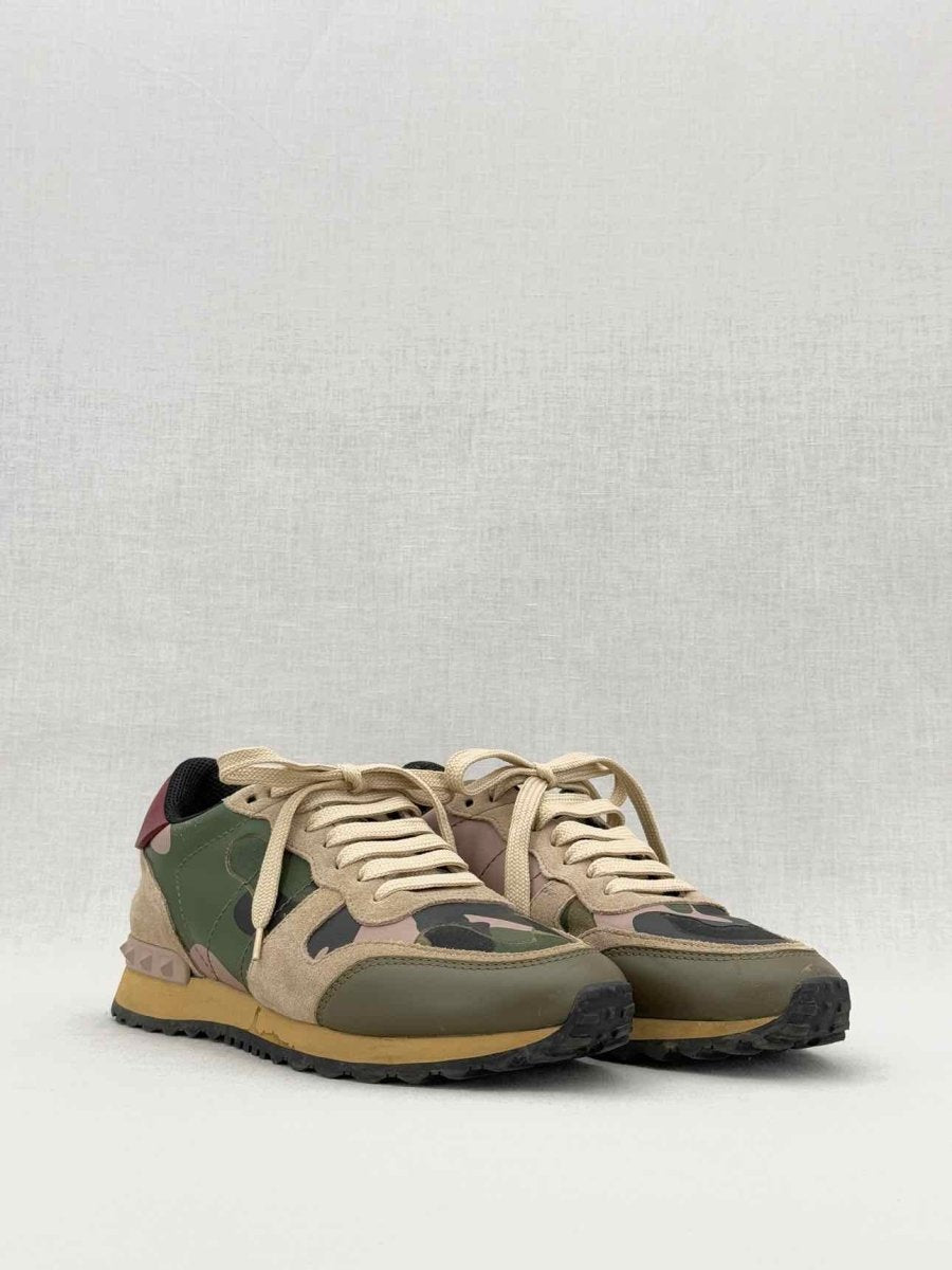 Pre - loved VALENTINO GARAVANI Khaki & Beige Size EU 37.5 Sneakers at Reems Closet