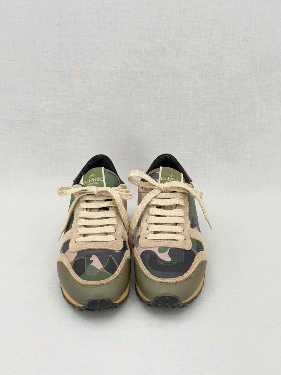 Pre - loved VALENTINO GARAVANI Khaki & Beige Size EU 37.5 Sneakers at Reems Closet