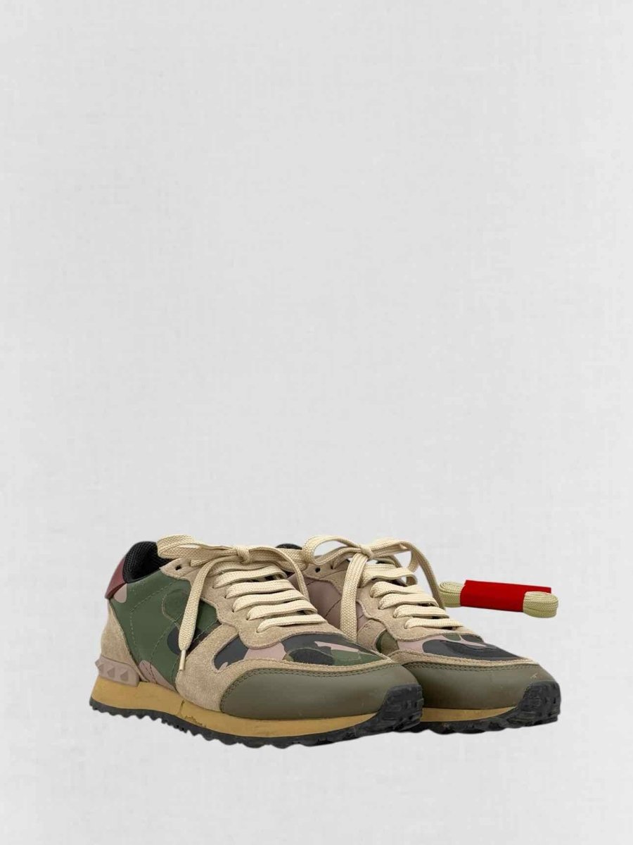 Pre - loved VALENTINO GARAVANI Khaki & Beige Size EU 37.5 Sneakers at Reems Closet
