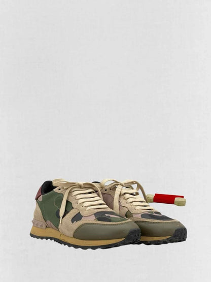 Pre - loved VALENTINO GARAVANI Khaki & Beige Size EU 37.5 Sneakers at Reems Closet