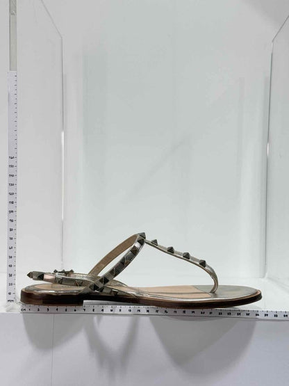 Pre - loved VALENTINO GARAVANI Metallic Gold Size EU 39.5 Sandals at Reems Closet