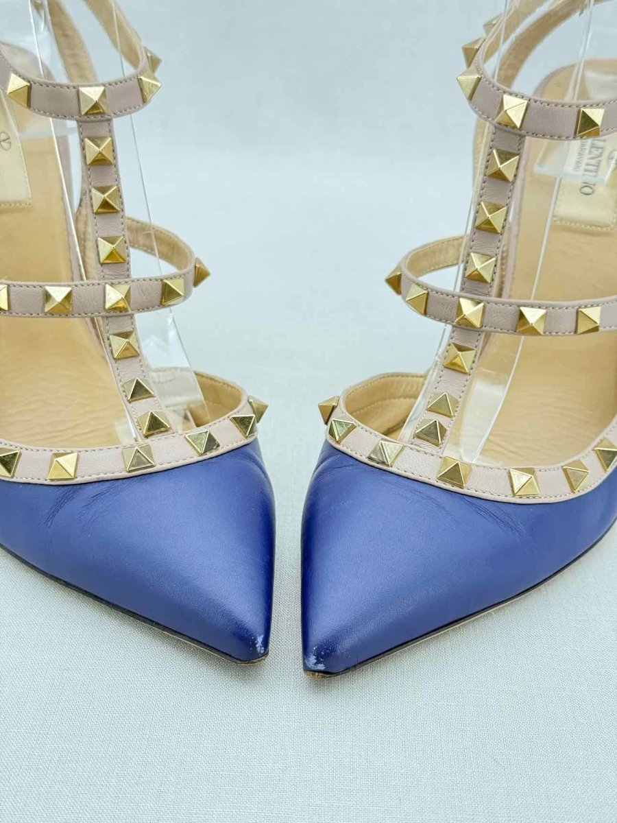 Pre - loved VALENTINO GARAVANI Navy Blue Size EU 40.5 Pumps at Reems Closet