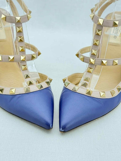 Pre - loved VALENTINO GARAVANI Navy Blue Size EU 40.5 Pumps at Reems Closet