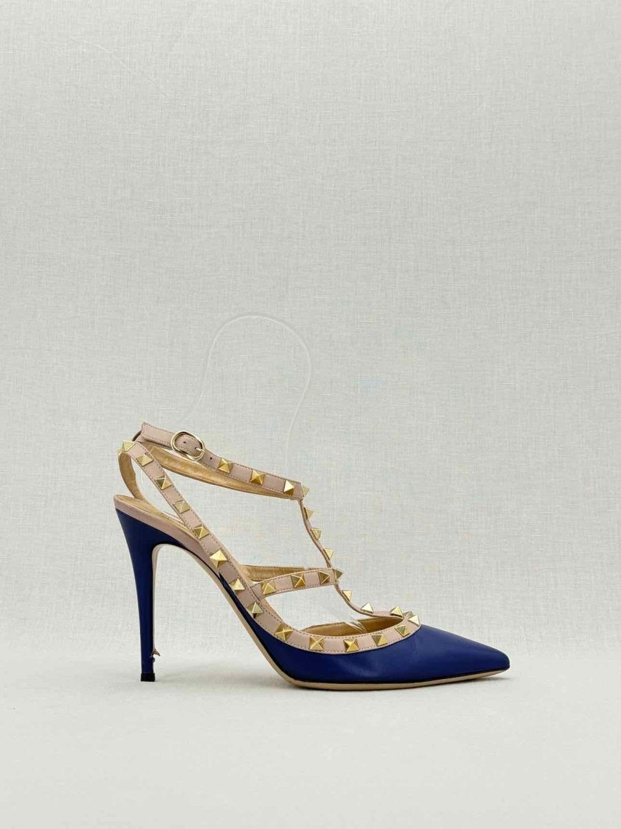 Pre - loved VALENTINO GARAVANI Navy Blue Size EU 40.5 Pumps at Reems Closet