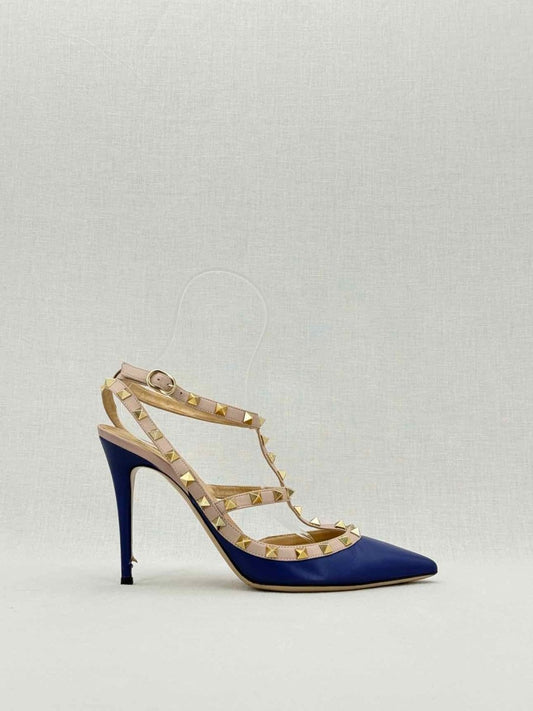 Pre - loved VALENTINO GARAVANI Navy Blue Size EU 40.5 Pumps at Reems Closet
