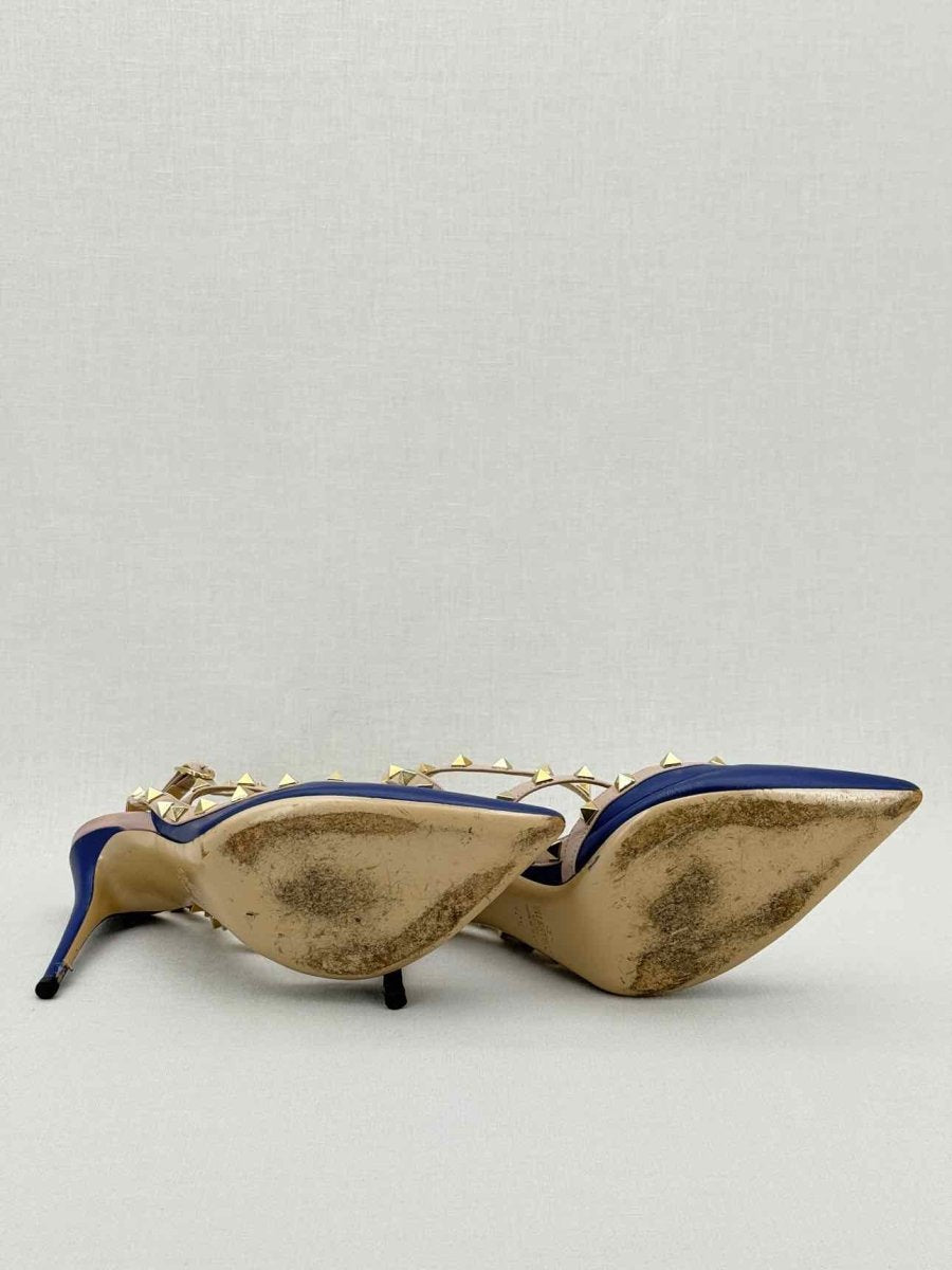 Pre - loved VALENTINO GARAVANI Navy Blue Size EU 40.5 Pumps at Reems Closet