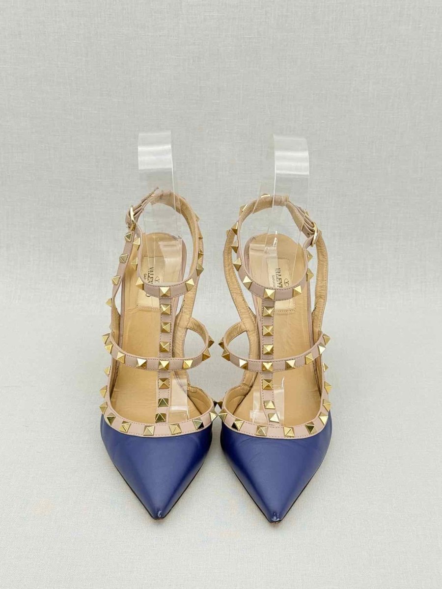 Pre - loved VALENTINO GARAVANI Navy Blue Size EU 40.5 Pumps at Reems Closet