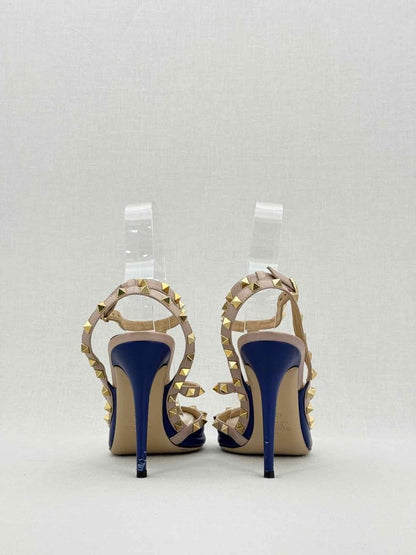 Pre - loved VALENTINO GARAVANI Navy Blue Size EU 40.5 Pumps at Reems Closet