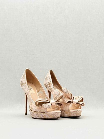 Pre - loved VALENTINO GARAVANI Nude Bow Size EU 37 Pumps at Reems Closet