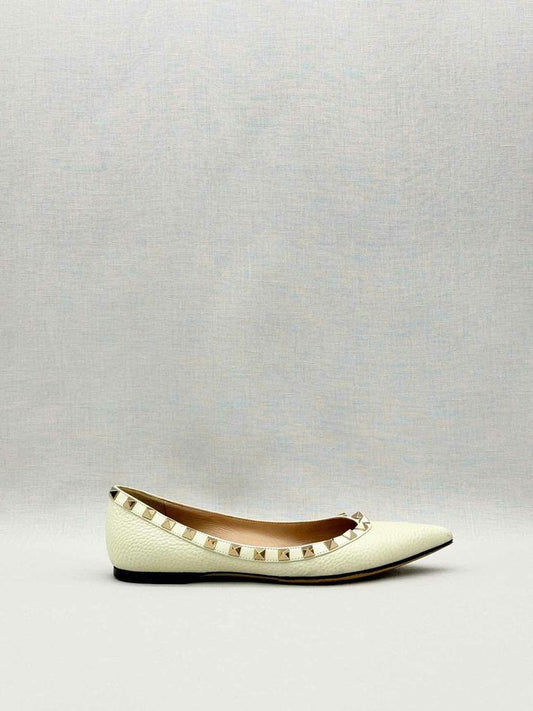 Pre-loved VALENTINO GARAVANI Off-white Size EU 35.5 Ballet Flats at Reems Closet