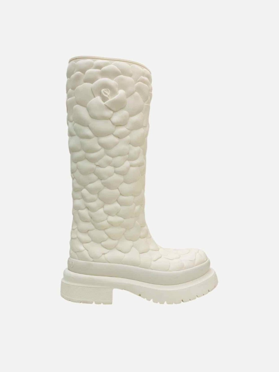 Pre - loved VALENTINO GARAVANI Off - white Size EU 41 Knee High Boots at Reems Closet