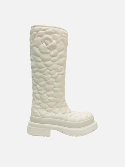 Pre - loved VALENTINO GARAVANI Off - white Size EU 41 Knee High Boots at Reems Closet