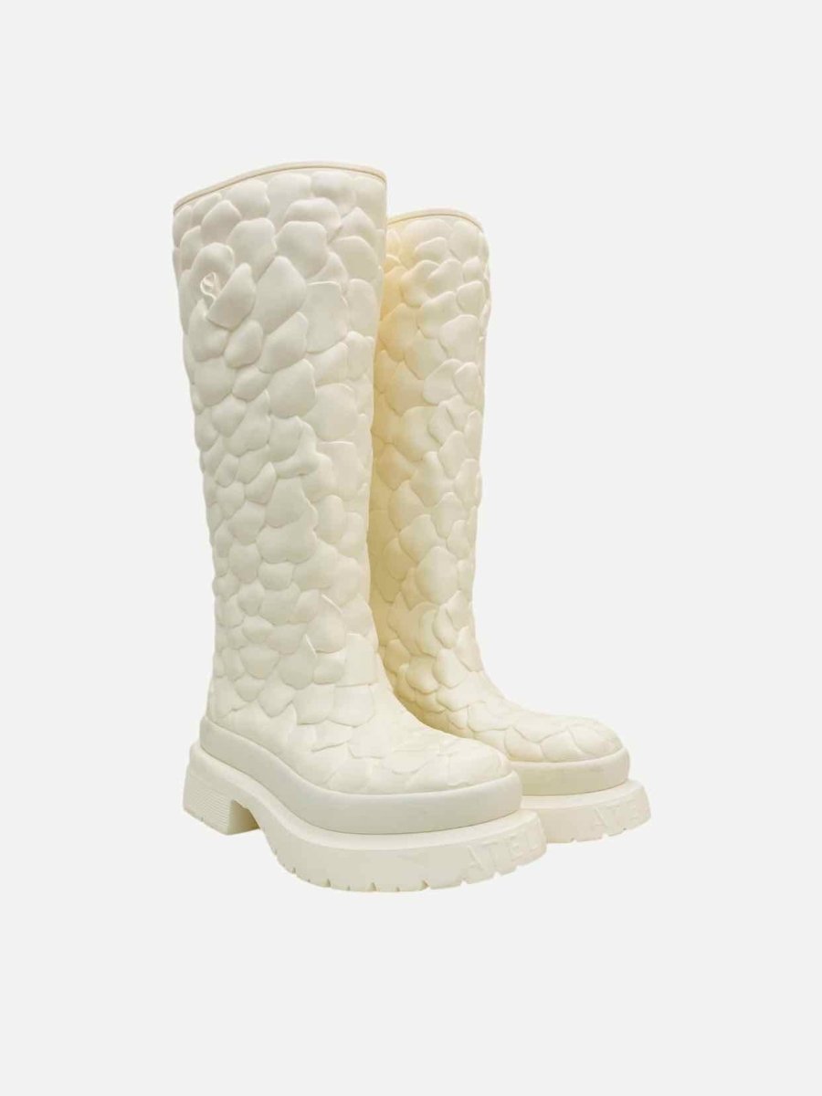 Pre - loved VALENTINO GARAVANI Off - white Size EU 41 Knee High Boots at Reems Closet