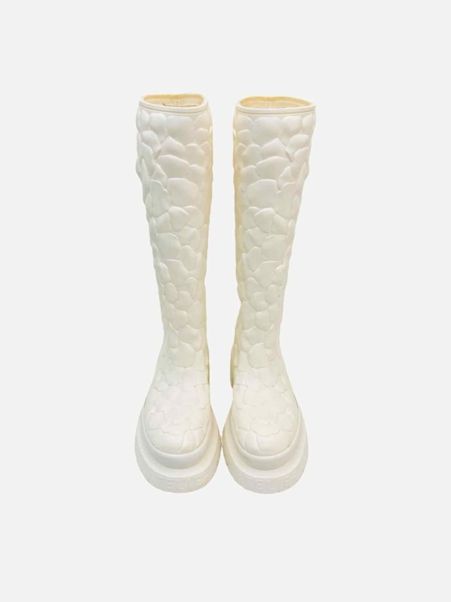 Pre - loved VALENTINO GARAVANI Off - white Size EU 41 Knee High Boots at Reems Closet