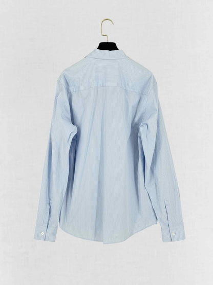 Pre - loved VALENTINO GARAVANI Pale Blue Striped Size US 4 Shirt at Reems Closet