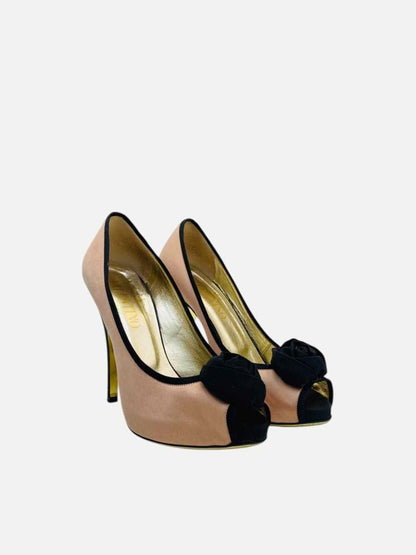 Pre - loved VALENTINO GARAVANI Pink & Black Size EU 37.5 Pumps at Reems Closet