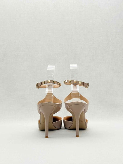 Pre-loved VALENTINO GARAVANI Rockstud Beige Size EU 39 Pumps at Reems Closet