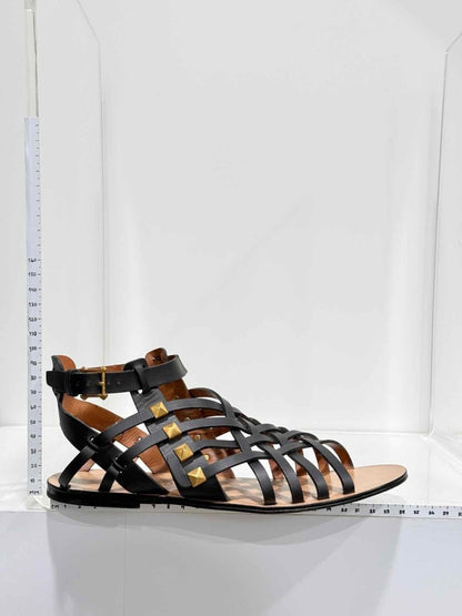 Pre-loved VALENTINO GARAVANI Rockstud Black Size EU 37.5 Sandals at Reems Closet
