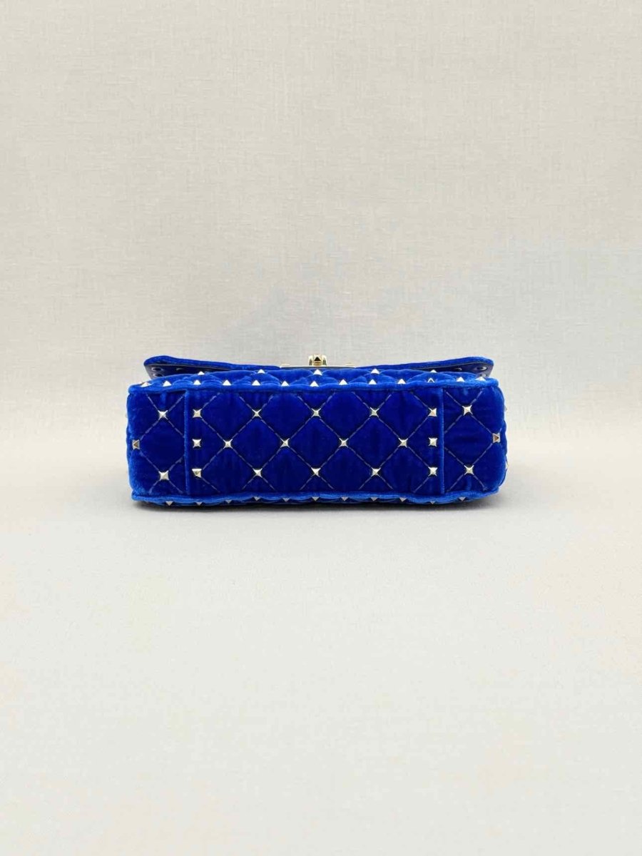 Pre-loved VALENTINO GARAVANI Rockstud Royal Blue Shoulder Bag at Reems Closet