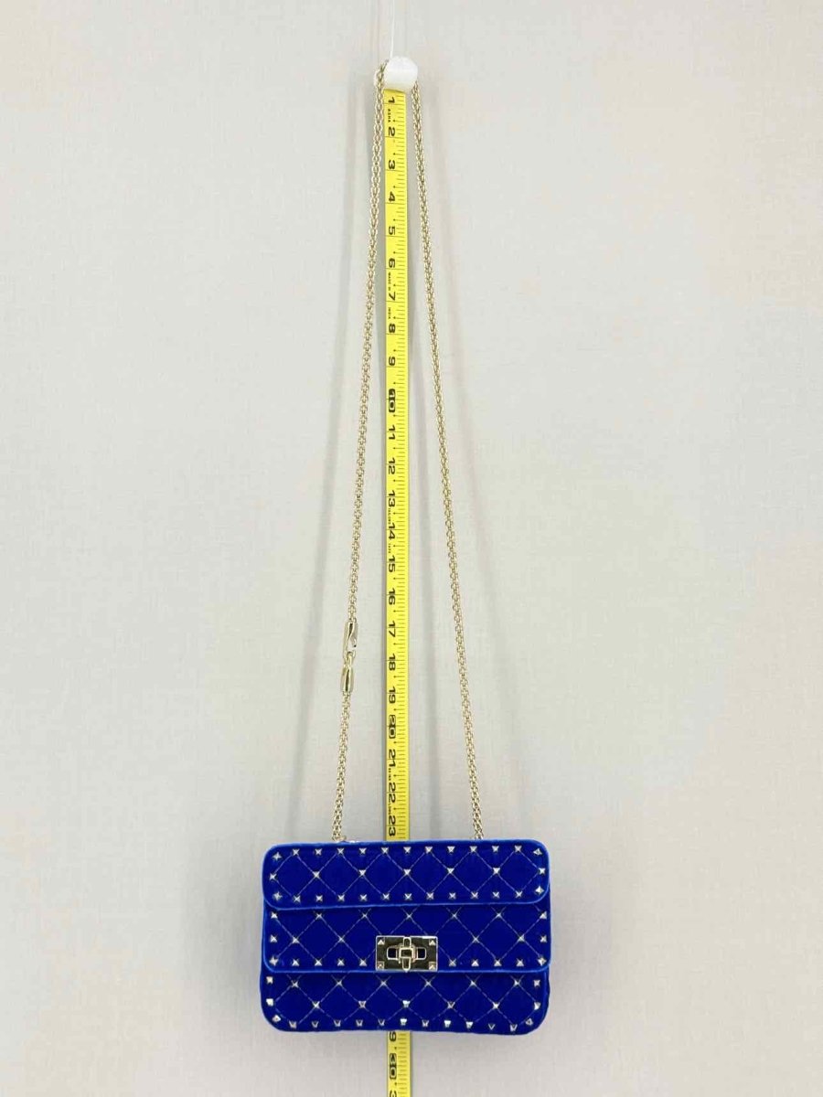 Pre-loved VALENTINO GARAVANI Rockstud Royal Blue Shoulder Bag at Reems Closet