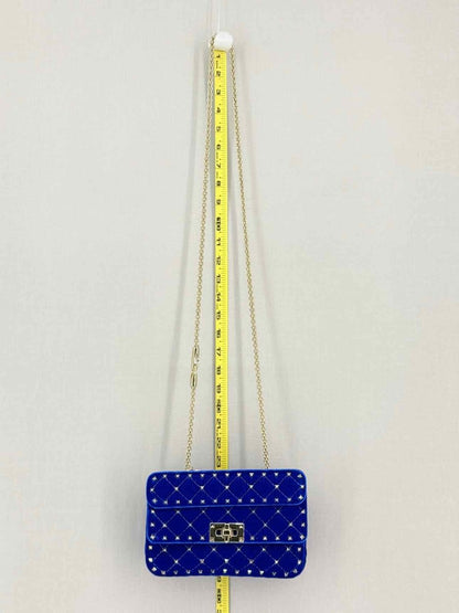 Pre-loved VALENTINO GARAVANI Rockstud Royal Blue Shoulder Bag at Reems Closet