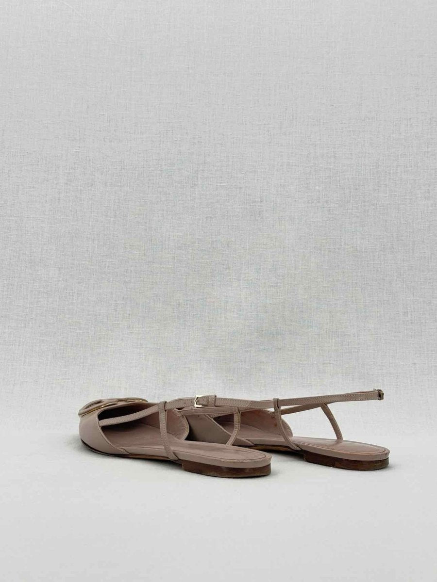 Pre - loved VALENTINO GARAVANI Slingback Beige Size EU 38 Flats at Reems Closet