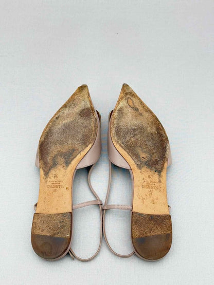 Pre - loved VALENTINO GARAVANI Slingback Beige Size EU 38 Flats at Reems Closet