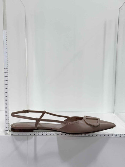 Pre - loved VALENTINO GARAVANI Slingback Beige Size EU 38 Flats at Reems Closet