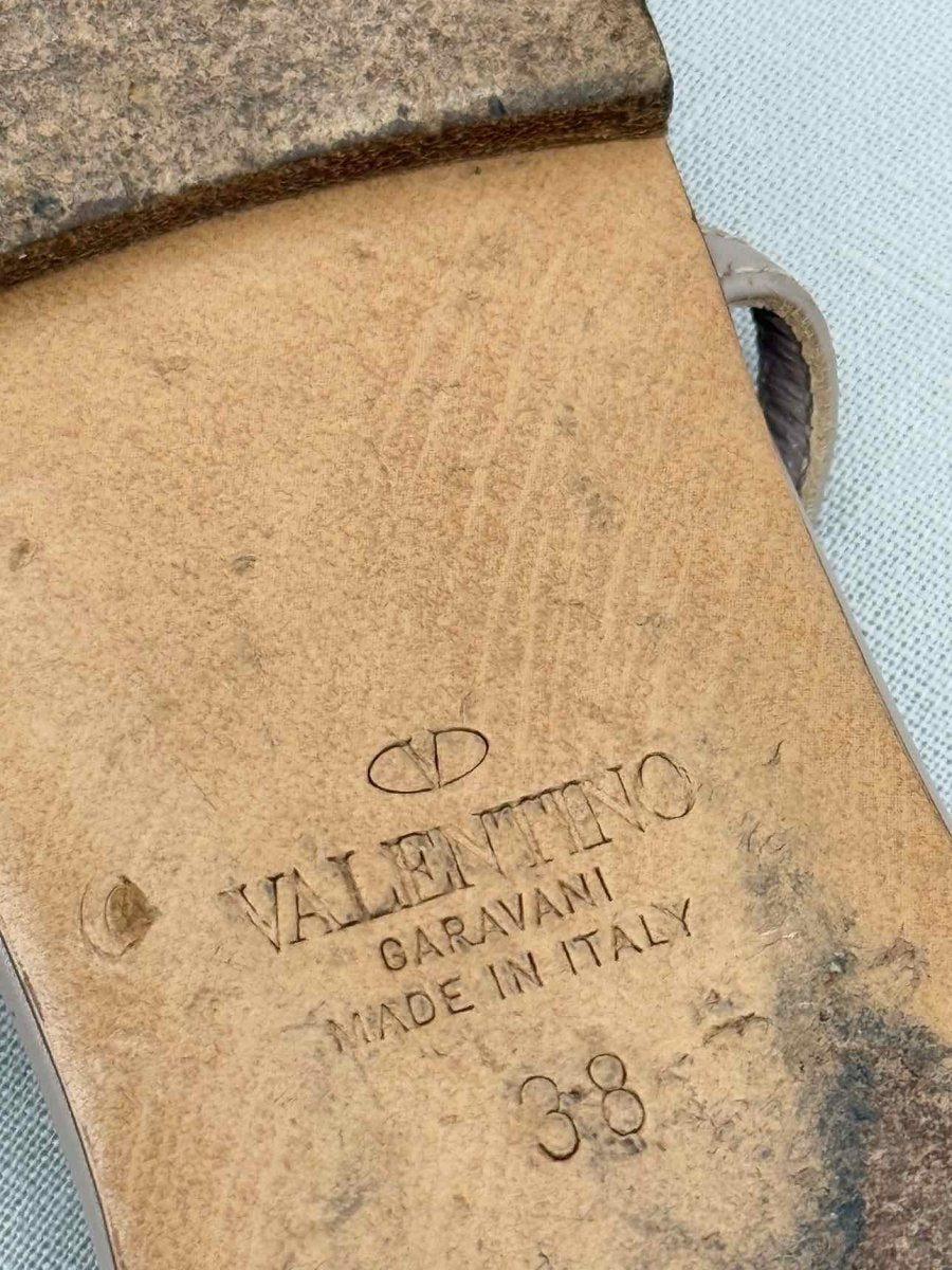 Pre - loved VALENTINO GARAVANI Slingback Beige Size EU 38 Flats at Reems Closet