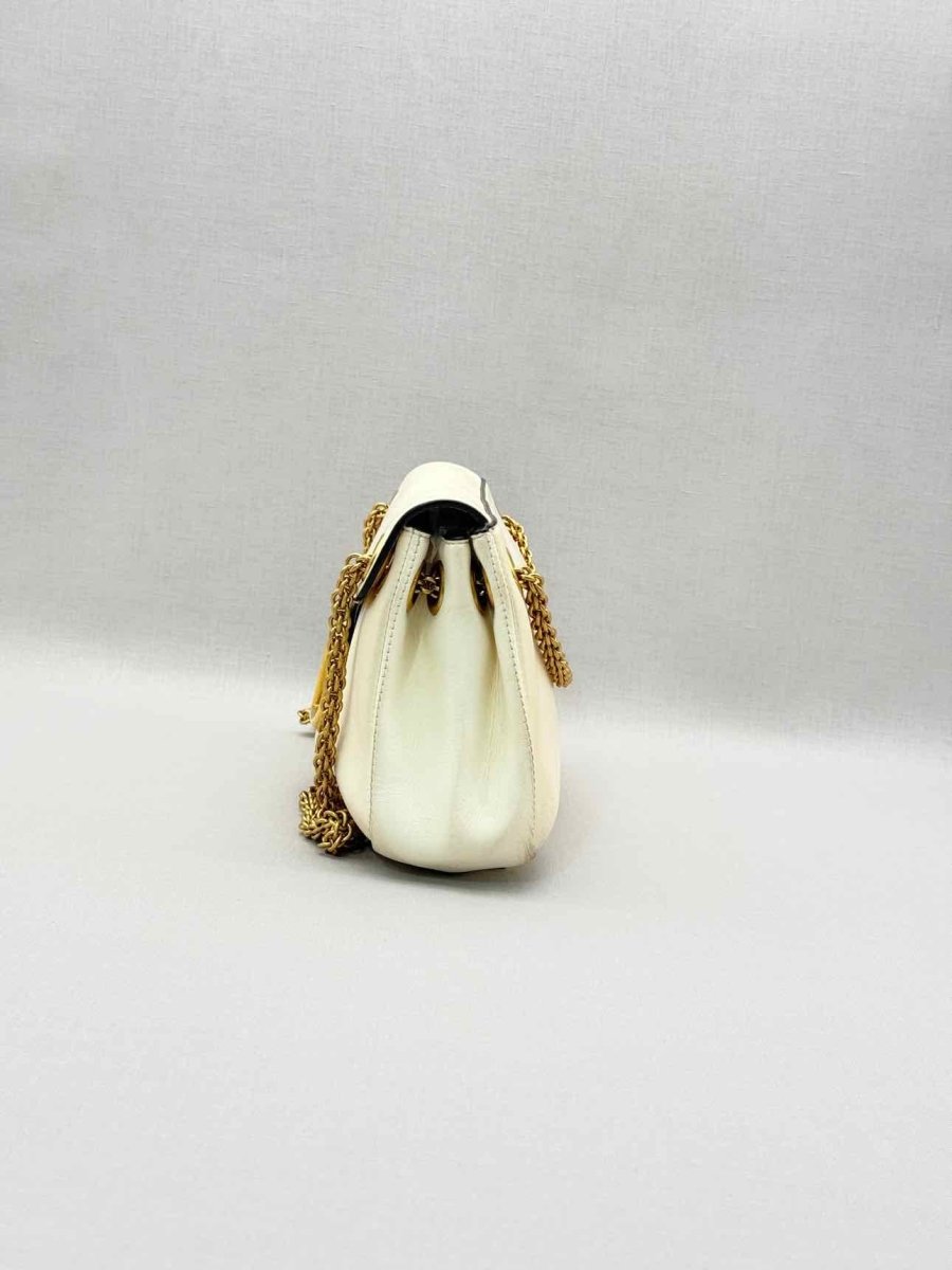 Pre-loved VALENTINO GARAVANI Stud Sign Cream Shoulder Bag at Reems Closet
