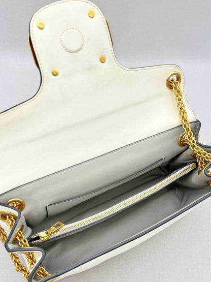Pre-loved VALENTINO GARAVANI Stud Sign Cream Shoulder Bag at Reems Closet