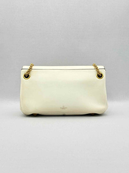 Pre-loved VALENTINO GARAVANI Stud Sign Cream Shoulder Bag at Reems Closet